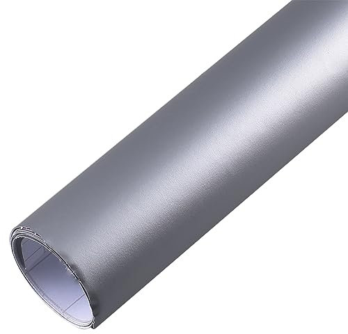 COYOUCO Auto Folie Silber 100x150cm - DIY Aufkleberrolle mit Luftablass-Technologie - Blasenfreier Selbstklebender Film,Matt Silver