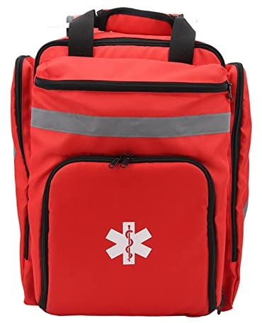 HERCHR Oxford-Stoff-Feuerwehrmann-Tasche, Großes Fassungsvermögen, Ersthelfer-Feuerausrüstungstasche, Medizinischer Notfall-Rucksack, Feuerwehrmann-Rucksack