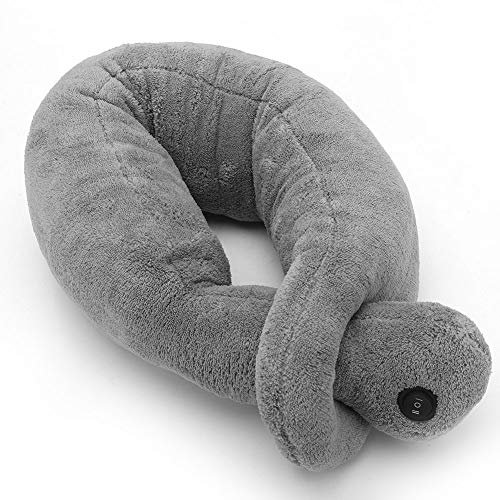 Ejoyous Vibrating Massaging Neck Pillow with Wrap Around Looping, Travel in Comfort for Relaxation and Muscle Relief