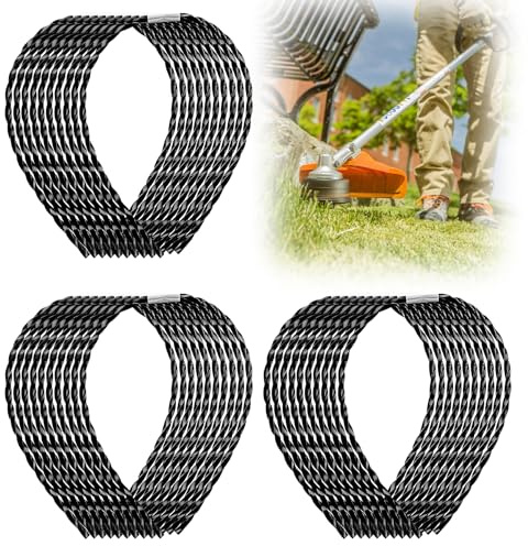 Forhandy 30 stycken grästrimmer trådar, 38 cm x 3,5 mm ersättningstrimmersnöre för Bosch F016800431 stark skärkraft trimmertråd kompatibel med Bosch fräsare AFS 23-37