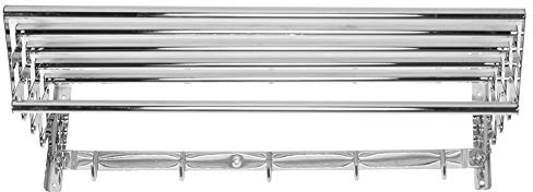 Portasciugamani, Stendino Pieghevole Portasciugamani Retrattile in Acciaio Inossidabile Fisarmonica Stendibiancheria Retrattile Espandibile, Portasciugamani da Bagno