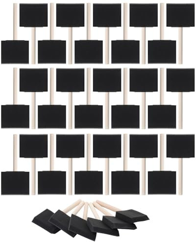 Bates - Lot de 12 pinceaux en mousse de 7,6 cm - Pinceaux en mousse pour peinture - Pinceaux en mousse pour taches - Pinceaux de peinture en éponge pour peinture