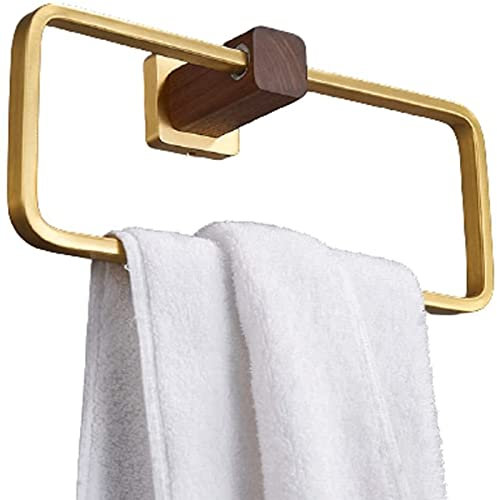 handtuchständer Handtuchhalter aus Messing zur Wandmontage Handtuchhalter für das Badezimmer Organizer für die Küche multifunktionaler rechteckiger Handtuchhalter in Gold-Finish