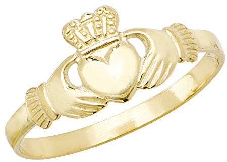 EDS Jewels Wunderschöner 9 Karat (375) Gold Jungen - Claddagh Ring TRS18577RSM