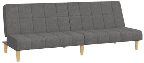 ULUYYUC Chaiselongue Camping Sofa Bodensofa Sofa Bed - Schlafsofa 2-Sitzer Hellgrau Stoff für Party Garten Lounge Terrasse
