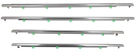 Joint De Fenêtre Voiture Isolation Phonique pour CRV CR-V 2007-2011 Porte Moulage Ceinture de Garniture 4 pièces Voiture fenêtre Verre Bande scellée côté fenêtre extérieure Joint d'étanchéité
