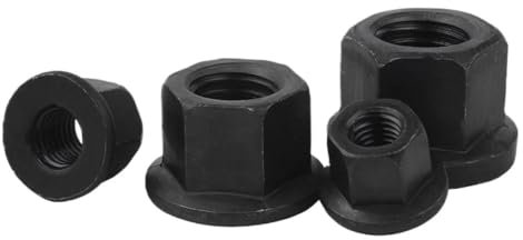 FRAOMHFW Dadi a rondella flangiata Neri M10 M12 M14 M16 - Dadi a Pressione con Flangia Esagonale M27M30(5PCS,M16)