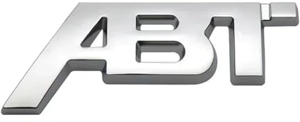3D-Metall-ABT-Logo-Buchstaben-Aufkleber for den Kühlergrill(Sticker silver,81mm x32mm)