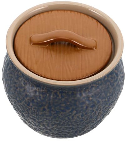 POPETPOP Marmite Céramique Avec Couvercle Bol à Soupe Cocotte Pour Cuisson Vapeur Mini-casserole Pour Mijoter
