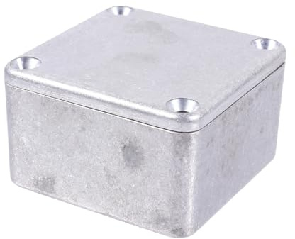 HYTROVE Gitarrenpedalkoffer ohne Grate und Scharfe Kanten aus Aluminium mit Polierter Oberfläche Silber Geeignet für Selbstgemacht Gitarreneffekt Pedalgehäuse