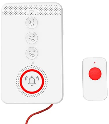 Walmeck 4G SOS Emergency Button, Alarm System for Elderly, Voice Recognition with Two-way Intercom Support Fall Prevention and Elderly A