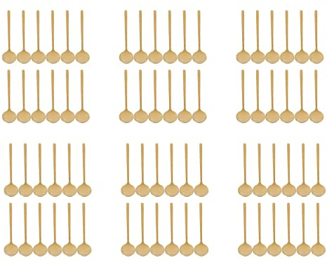 Janasiba Juego de 72 cucharillas de café redondas de acero inoxidable, mini cucharas de té, azúcar, postre, helado, cucharilla de sopa, accesorios de cocina (dorado)