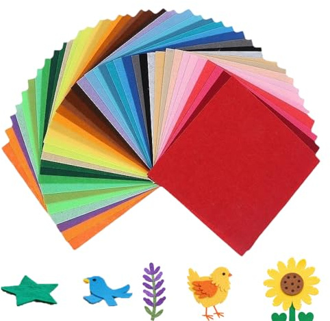 ZesNxj 40 Farben Filz Zum Basteln, Bastelfilz Set, Filzplatten Für DIY-Projekte, Nähen Und Dekoration, Ideal Für Kinder Und Handarbeit
