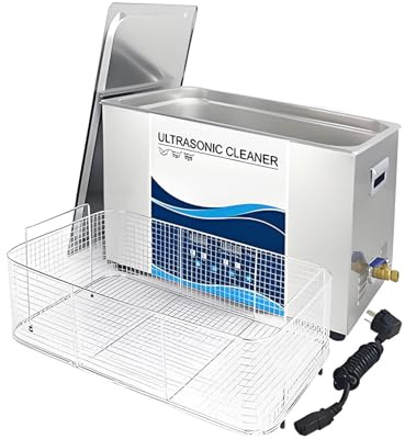 EpyGnom Digital Ultrasonic Cleaner Machine with Degas Mode and Oscillation Levels 40kHz Ultrasonic Parts Cleaner Professional Ultrasound Cleaner for Cleaning Jewelry Dentura Glasses 1430-30L