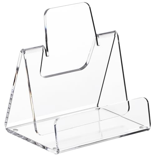 HeZone Acrylic Brochure Holder 5x6 Inch,Clear Pamphlet Holder Display Stand for Trifold 4&5&6 Inch Flyers,Pamphlets,Booklets,Menu,Leaflets for Office,Home,Store,1 Pack,A5