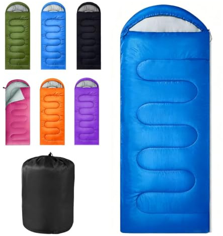 Outdoor Sleeping Bag for Camping, for 3-4 Seasons, Adult& Kids Sleeping Bag,Small Packed Size,Ultralight Carry Bag, Soft, Thick and Warm for Hiking, Backpacking