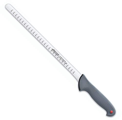 Arcos Fischmesser aus Nitrum Edelstahl 30 cm - Ideal für Professionelle Nutzung und Hygiene - Schwarzer Griff aus Polypropylen mit Elastomerüberzug, Serie Colour Proof