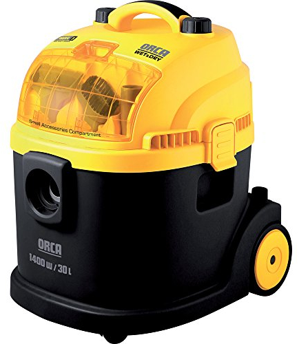 SENCOR SVC 3001 våt- och torksugare (1 200 watt, elektronisk sugkraftreglering) gul/svart