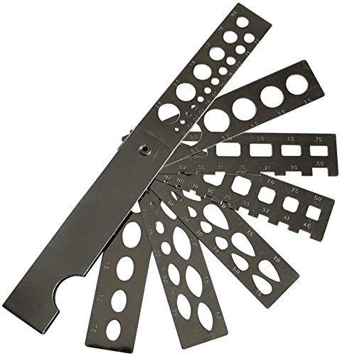 Diamant Edelstein 7 Arm Fan Gauge Mess-Werkzeug