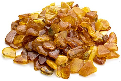Bernstein Poliert und Roh Steine - 100% Natürliche Baltische Harz Lose Steinchips Ambar für Handwerk Schmuckherstellung (keine Löcher) – Amber Culture