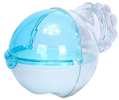Hamster Bathroom Small Animal Sand Bath Container Removable Iron Wire Acrylic Cage Accessories Suitable for Gerbil Syrian Hamster Mouse (Blue)