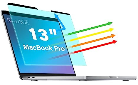 SenseAGE Magnétique Filtre Anti-Lumière Bleu Premium pour MacBook Pro/Air 13”, Film de Protection d'Écran Anti-Reflets compatible pour MacBook Pro 13(2016-2022 M1 M2) / Air 13(2018-2020 M1)