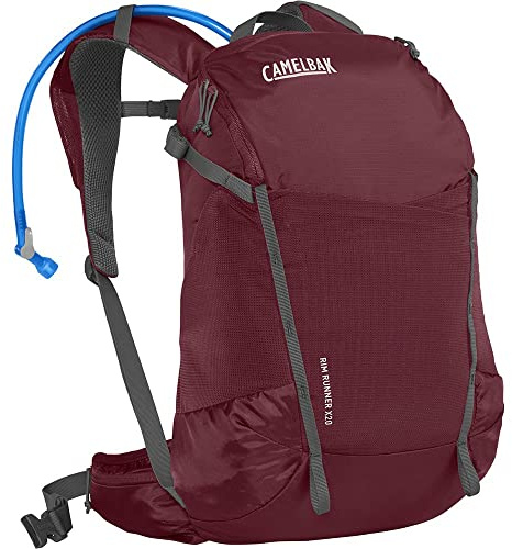 CamelBak Women's Rim Runner X20 Hiking Hydration Backpack 70oz, Cabernet/Cool Grey