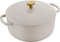 BALLARINI Bellamonte - Cacerola para asar, horno holandés, hierro fundido esmaltado, redondo, 22 cm, 3 L, color blanco marfil