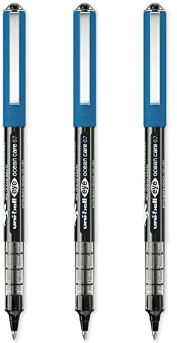 Uni-Ball Eye Ocean Care UB-157ROP Fin kulspetspenna 0,7 mm för skrivning, teckning, konst, hantverk och färgning, 3-pack