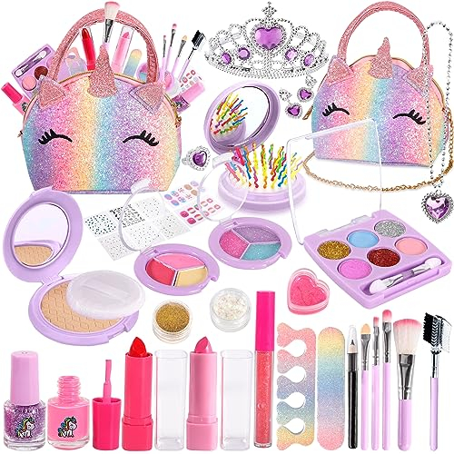 Trucchi Bambina Set, Unicorno Set trucco per bambini 36Pezzi, Sicuro e Lavabile Set Trucchi Bambina, Set da Trucco per Bambine Regali di Compleanno di Natale per Ragazze 4 5 6 7 8 9 10 Anni