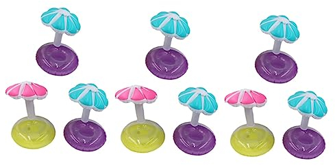 9 STK Mushroom Aufblasbarer Getränkehalter Flamingo-getränk Schweben Pool-getränkeschwimmer Aufblasbare Servierstangen Flamingo-getränkehalter Luft Pusten PVC Wiederverwendbar