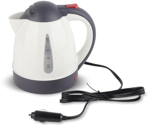 WOOXGEHM Bouilloire Électrique de Voiture, 24V 1000Ml Chauffe Café, Bouilloire Électrique Portable de Voyage Bouteille d'eau Chaude pour Thé et Café, Mugs Chauffants avec Allume Cigarette