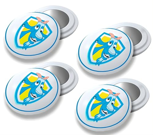 Pack 4 Imanes para Dorsales Running con Bolsa Impermeable Cabra Azul | Fijación magnética 18 mm y 3 g, sin agujeros en la ropa, colocación rápida y sujeción estable para todo tipo de carreras