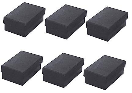 PACKOVE 25pcs Retro Style Kraft Paper Jewelry Boxes Bulk Ring Boxes for Women Earring Storage