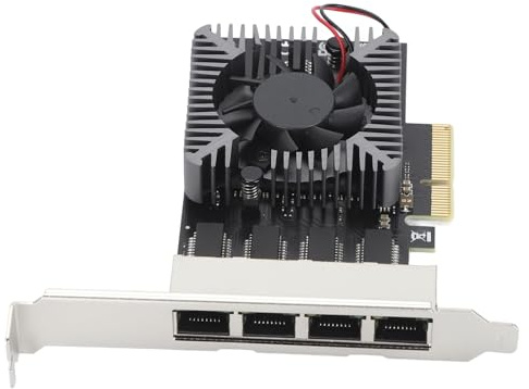 Tarjeta de Red Gigabit PCIe X4 de 4 Puertos, 2,5 GBP/s RTL8125B PCI Express 2.1 X4 X8 X16 100/1000/2500 Mbps Tarjeta de Red Gigabit Ethernet para Linux para Windows