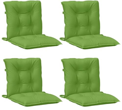 vidaXL Niedriglehner-Auflagen 4 STK. Melange Grün 100x50x7 cm Stoff