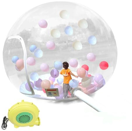 Transparentes Aufblasbares Blasenzelt, 10 Fuß PVC-Zelt-Blasenhaus Mit Gebläse, Aufblasbares Blasenhaus-Kuppelzelt Für Familiencamping, Gartenparty, Sternenbeobachtung
