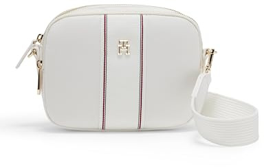 Tommy Hilfiger Damen Umhängetasche Poppy Camera Bag Breiter Tragegurt, Elfenbein (Ecru Corp), Einheitsgröße
