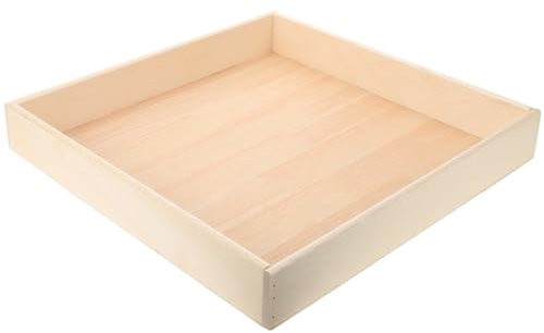 VICASKY Children's Sandbox Portable Sandbox Tray for Small Toys Tray Portable Entertainment Children Toy box Children Outdoor box Funny Toys Wooden Beige