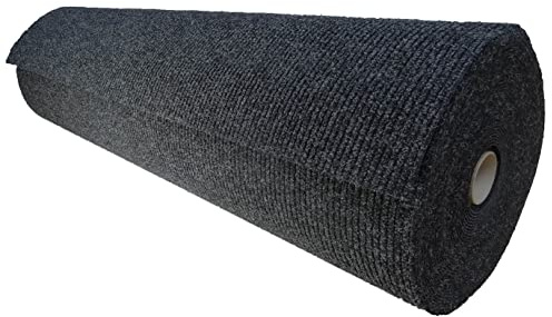 Meterware Autoteppich (Auskleide-Teppich für Fahrzeugboden, Kofferraum, etc) Robust anthrazit, Zuschnitt (2m breit / 1m lang)
