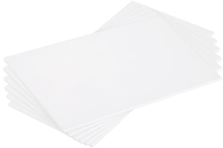 QUARKZMAN Plaque en Plastique ABS, 6 Pièces 5mm Épaisseur 18x10cm Feuilles de plastique Panneau pour Construction de Modèle, Bricolage Modèles, Artisanat, Présentation de Projet, Blanc