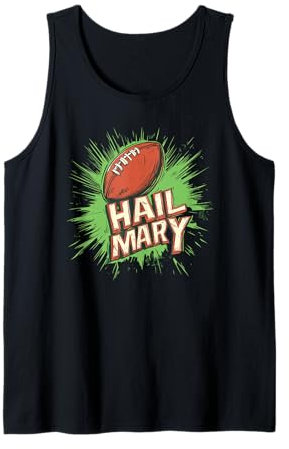 American Football mit Hail Mary Spruch Outfit Tank Top