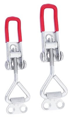 DIYEAH 2pièces Loquet à Bascule Acier Avec Pince Latérale Réglable Pour Porte Armoire Boîte Boîtier Outil Manuel