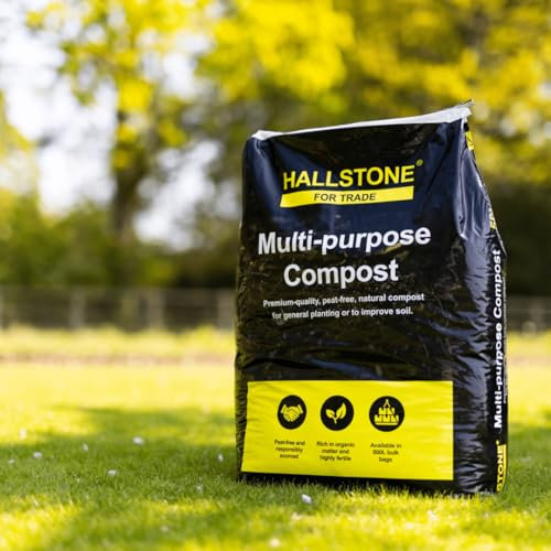 Hallstone 50L Multi-Purpose Compost: Sustainable, Nutrient Rich, Healthy Soil Improver, 100% Peat-Free Organic Mix