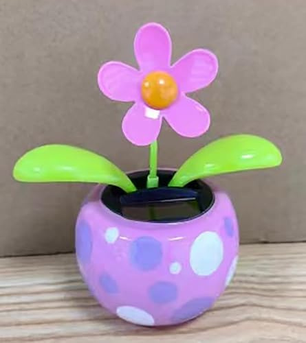 Solar Dancing Flower, Flower Solar Powered Dancing in Colorful Shape Flip Flap Animated Bobblehead Dancer Window Sun Catcher Car Dashboard Decor Solar Power Kits,Learning and Education