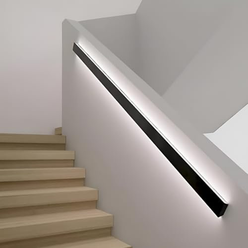 Corrimano per scale da interni con luce LED, corrimano per scale con sensore di movimento, colori chiari regolabili per scale e portici esterni, lunghezza 1 m