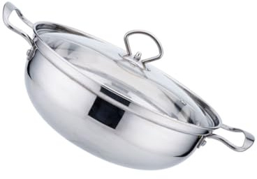 Ipetboom Pot à Soupe Inoxydable avec Couvercle Capacité Fond Plat Épais Cuisson Uniforme Adapté Aux Plaques à Induction et Familiaux