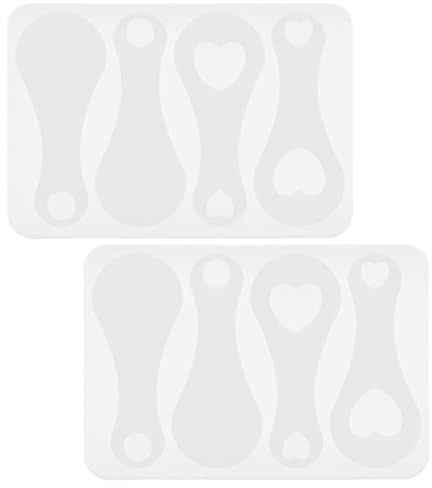 Holibanna 2 pièces Moule Silicone Jeton Caddie pour DIY Porte-clés Ornement et Facile à Démouler