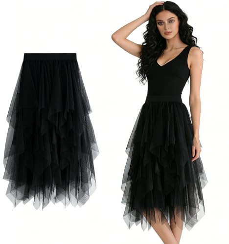 Gonna da Donna in Tulle,Lunga Elastica Tulle A-Line Gonna Midi,Vintage Elegante Casual Donna Gonnas Tulles,Gonnas in Ulle da Donnas,Gonnae a Rete da Principessa,Per Carnevale Natale Party Prom