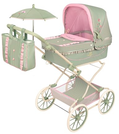 Carro de Muñecas Reborn Plegable con Manillar Regulable y Sombrilla Botanic DeCuevas 82068